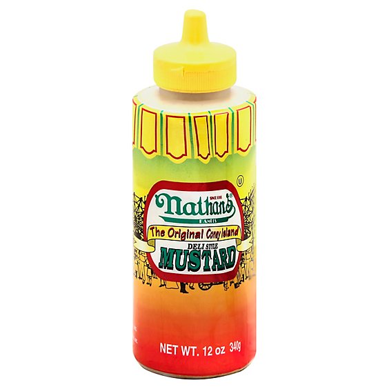 Nathans Famous Mustard Deli Style - 12 Oz