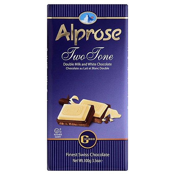 Alprose Two Tone Chocolate Bars - 3.5 Oz