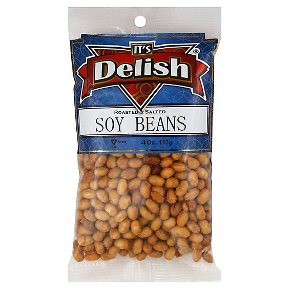 Its Delish Specialty Food Roasted Salted Soy Beans - 4 Oz