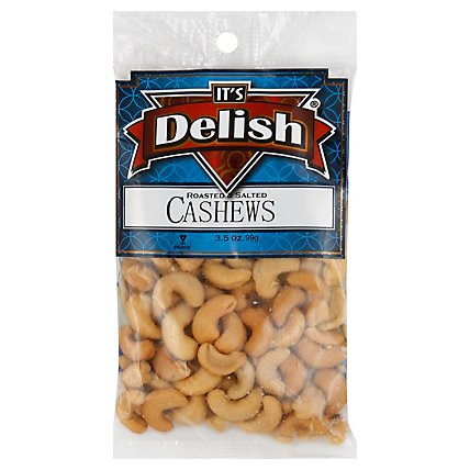 Its Delish Specialty Food Cashew Roasted Salted - 3.5 Oz - Image 1