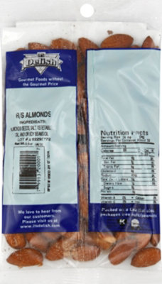 Its Delish Specialty Food Almonds Roasted Salted - 3.5 Oz - Image 3