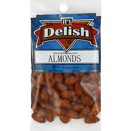Its Delish Specialty Food Almonds Roasted Salted - 3.5 Oz - Image 2