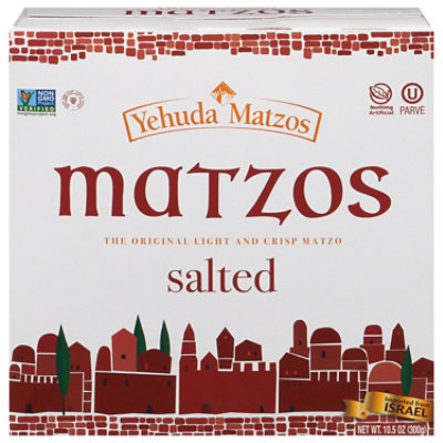 Yehuda Salted Matzo Thins Jerusalem Baked - 10.5 Oz