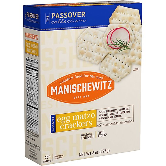 Manischewitz Crackers Egg Matzo - 8 Oz