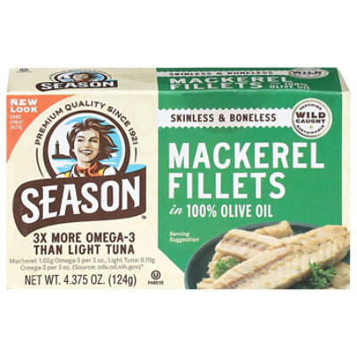 Season Fillets Of Mackerels Skinless & Boneless In Olive Oil - 4.37 Oz - Image 2