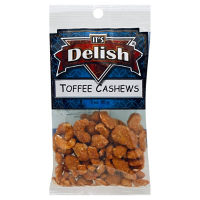 ItS Delish Toffee Cashews - 3 Oz - Image 1