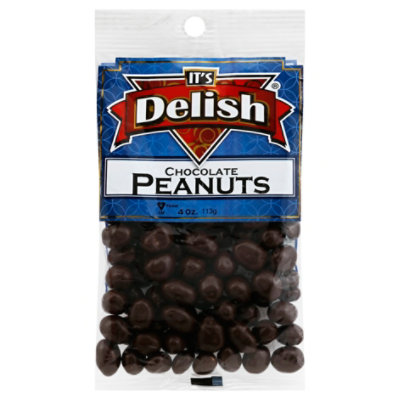 Its Delish Chocolate Peanuts - 4 Oz - Image 1