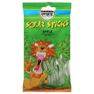 Paskesz Sour Stick Apple Candy - 3.5 Oz - Image 3