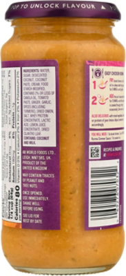 Pataks Simmer Sauce Korma Curry Cream Coconut & Spices Mild - 15 Oz - Image 5