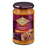 Pataks Simmer Sauce Korma Curry Cream Coconut & Spices Mild - 15 Oz - Image 1
