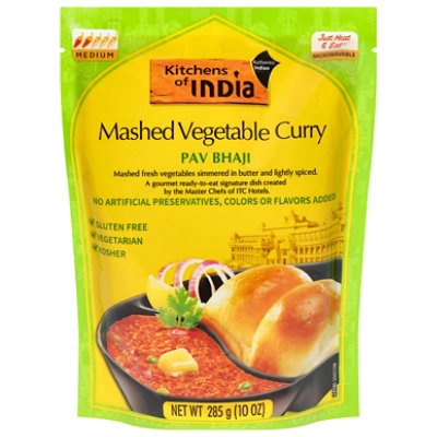 Kitchens Of India Mashed Vegetable With Curry - 10 Oz