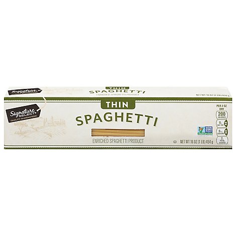 Signature SELECT Pasta Spaghetti Thin Box - 16 Oz