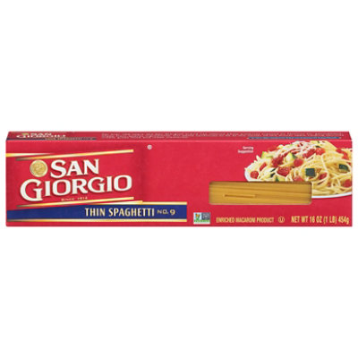 San Giorgio Pasta Spaghetti Thin Box - 1 Lb - Image 3