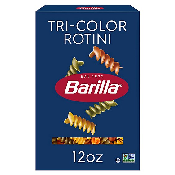 Barilla Pasta Rotini Tri-Color No. 381 Box - 12 Oz