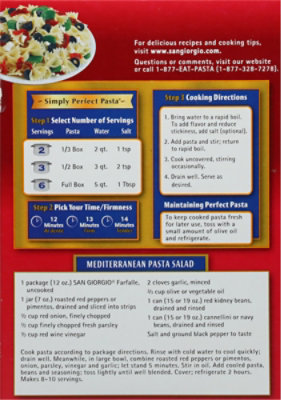 San Giorgio Pasta Farfalle Box - 12 Oz - Image 6