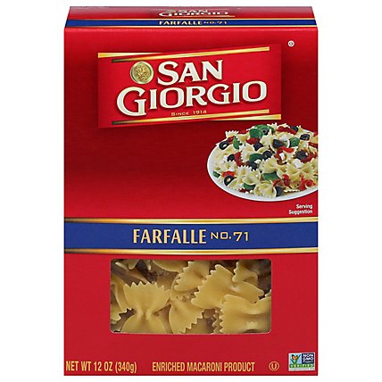 San Giorgio Pasta Farfalle Box - 12 Oz - Image 2