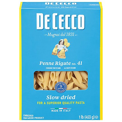De Cecco Pasta No. 41 Penne Rigate Box - 1 Lb - Image 2