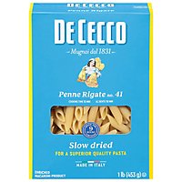 De Cecco Pasta No. 41 Penne Rigate Box - 1 Lb - Image 1