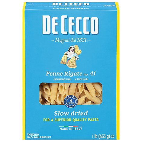 De Cecco Pasta No. 41 Penne Rigate Box - 1 Lb
