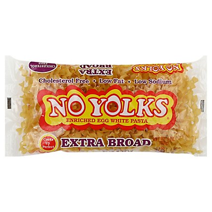 No Yolks Pasta Enriched Egg White Extra Broad - 8 Oz - Image 1