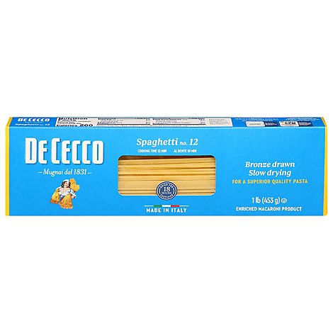 De Cecco Pasta No. 12 Spaghetti Box - 1 Lb