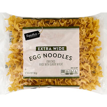 Signature SELECT Pasta Egg Noodles Extra Wide Bag - 12 Oz - Image 2