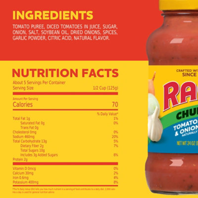 Ragu Chunky Tomato, Garlic & Onion Pasta Sauce - 24 Oz - Image 4