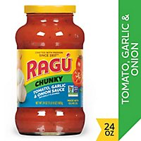 RAGU Chunky Pasta Sauce Tomato Garlic & Onion Jar - 24 Oz - Image 1