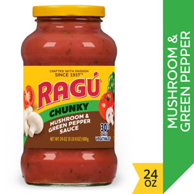 Ragu Chunky Mushroom and Green Pepper Pasta Sauce - 24 Oz