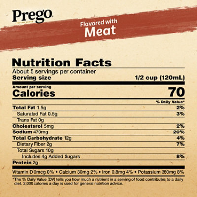 Prego Flavored with Meat Pasta Sauce - 24 Oz - Image 4