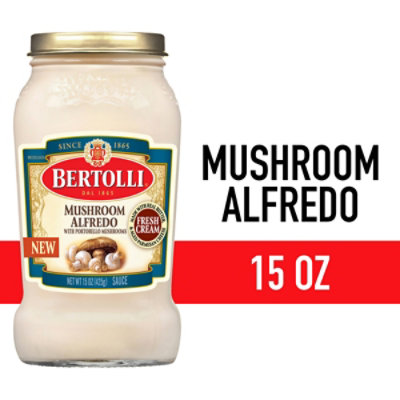 mushroom jar sauce bertolli alfredo pasta oz