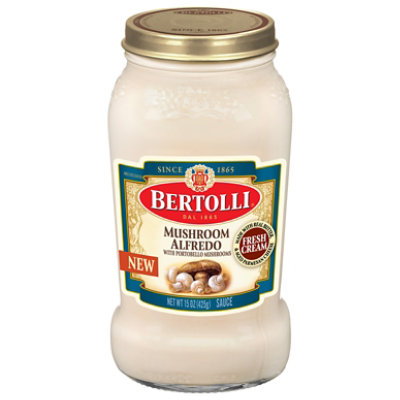 mushroom jar sauce bertolli alfredo pasta oz