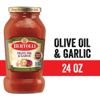 Bertolli Pasta Sauce Olive & Garlic Jar - 24 Oz