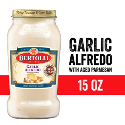 Bertolli Pasta Sauce Garlic Alfredo with Aged Parmesan Cheese Jar - 15 Oz 