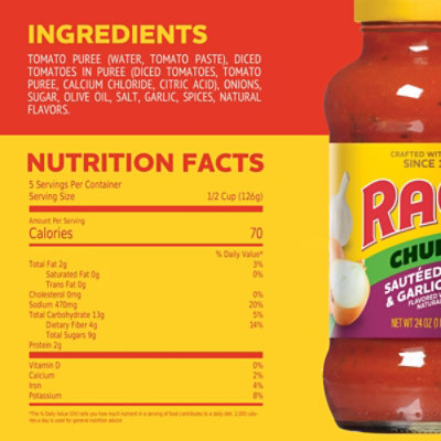 Ragu Chunky Sauteed Onion and Garlic Pasta Sauce - 24 Oz - Image 4