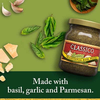 Classico Signature Recipes Traditional Basil Pesto Sauce & Spread Jar - 8.1 Oz - Image 2