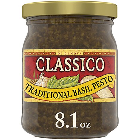 Classico Signature Recipes Sauce & Spread Traditional Basil Pesto Jar - 8.1 Oz