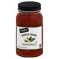 Signature SELECT Pasta Sauce Garlic Basil Jar - 24 Oz - Image 1