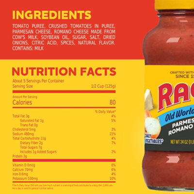 Ragu Chunky Parmesan and Romano Pasta Sauce - 24 Oz - Image 4