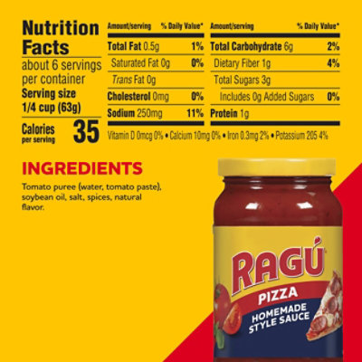 RAGU Pizza Sauce Homemade Style Jar - 14 Oz - Image 3