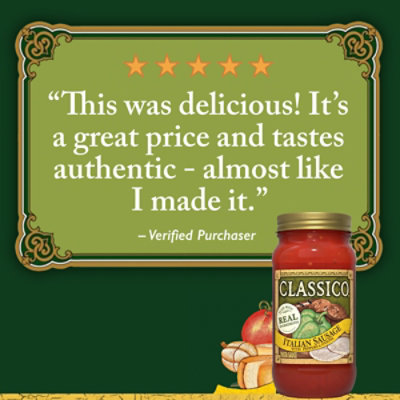 Classico Italian Sausage Pasta Sauce with Peppers & Onions Jar - 24 Oz - Image 7