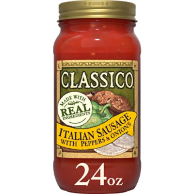 Classico Italian Sausage Pasta Sauce with Peppers & Onions Jar - 24 Oz - Image 1