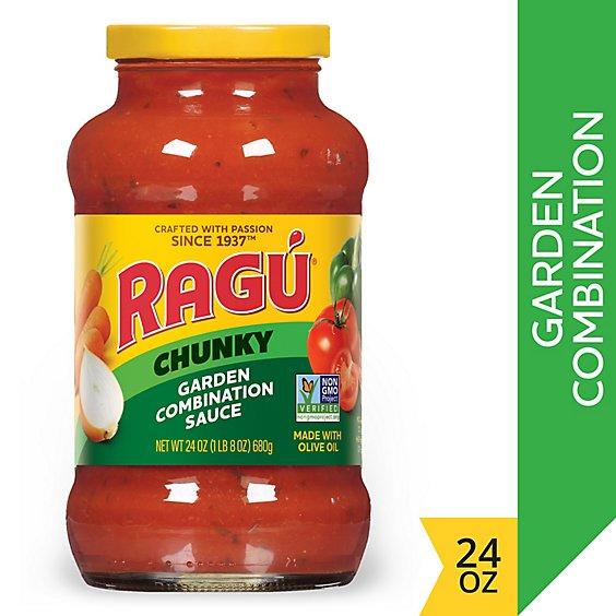 RAGU Chunky Pasta Sauce Garden Combination Jar - 24 Oz