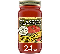 Classico Pasta Sauce Traditional Sweet Basil Jar - 24 Oz