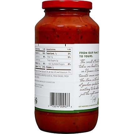 Mezzetta Napa Valley Bistro Pasta Sauce Tomato Basil Jar - 25 Oz - Image 6