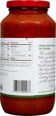 Mezzetta Napa Valley Bistro Pasta Sauce Tomato Basil Jar - 25 Oz - Image 6
