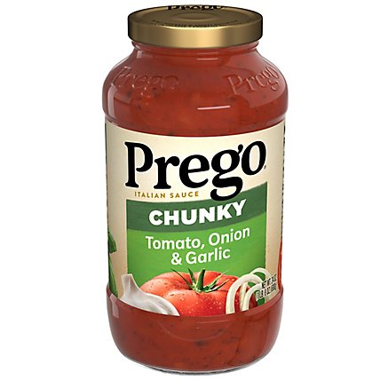 Prego Italian Sauce Chunky Garden Tomato Onion Garlic - 24 Oz - Image 2
