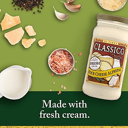 Classico Four Cheese Alfredo Pasta Sauce Jar - 15 Oz - Image 2
