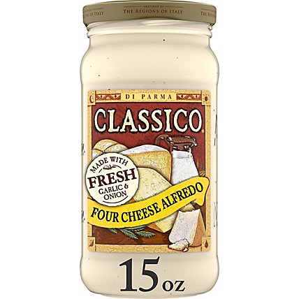 Classico Four Cheese Alfredo Pasta Sauce Jar - 15 Oz - Image 3