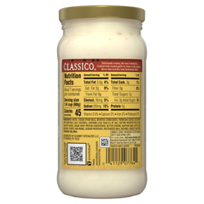 Classico Roasted Garlic Alfredo Pasta Sauce Jar - 15 Oz - Image 6